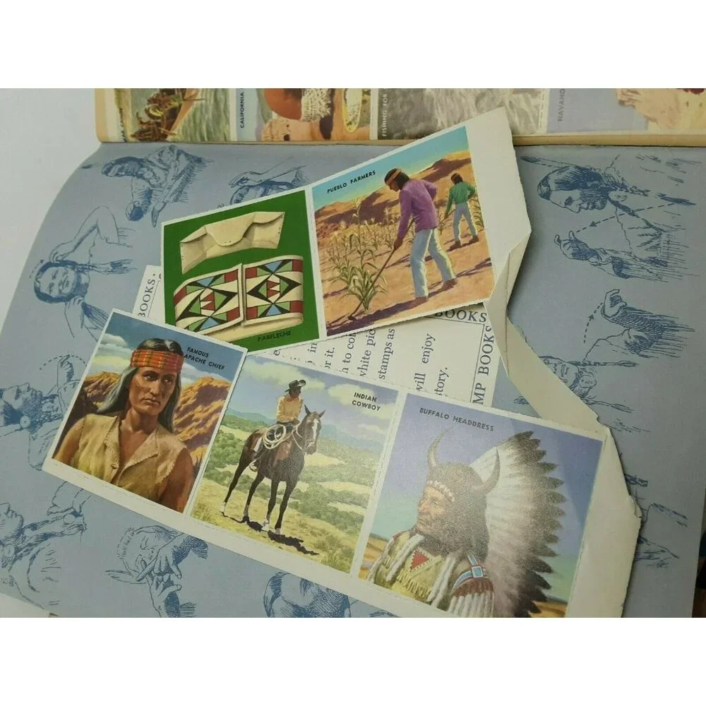 The Golden Book Of Indian Stamps 48 Native American 8th printing 1973
